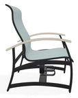 Belle Isle Multi - Position Polymer Armed Dining Chair - LOOMLAN - Telescope - Outdoor Dining Chairs