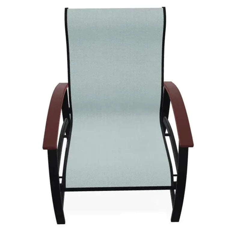 Belle Isle Multi - Position Polymer Armed Dining Chair - LOOMLAN - Telescope - Outdoor Dining Chairs