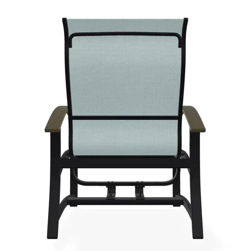 Belle Isle Multi - Position Polymer Armed Dining Chair - LOOMLAN - Telescope - Outdoor Dining Chairs