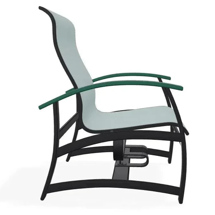 Belle Isle Multi - Position Polymer Armed Dining Chair - LOOMLAN - Telescope - Outdoor Dining Chairs