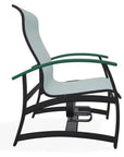 Belle Isle Multi - Position Polymer Armed Dining Chair - LOOMLAN - Telescope - Outdoor Dining Chairs