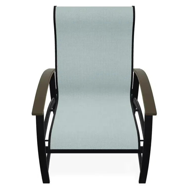 Belle Isle Multi - Position Polymer Armed Dining Chair - LOOMLAN - Telescope - Outdoor Dining Chairs
