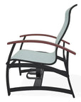 Belle Isle Multi - Position Polymer Armed Dining Chair - LOOMLAN - Telescope - Outdoor Dining Chairs
