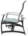 Belle Isle Multi - Position Polymer Armed Dining Chair - LOOMLAN - Telescope - Outdoor Dining Chairs