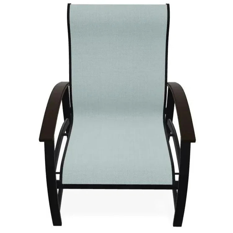 Belle Isle Multi - Position Polymer Armed Dining Chair - LOOMLAN - Telescope - Outdoor Dining Chairs