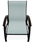 Belle Isle Multi - Position Polymer Armed Dining Chair - LOOMLAN - Telescope - Outdoor Dining Chairs