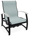 Belle Isle Multi - Position Polymer Armed Dining Chair - LOOMLAN - Telescope - Outdoor Dining Chairs