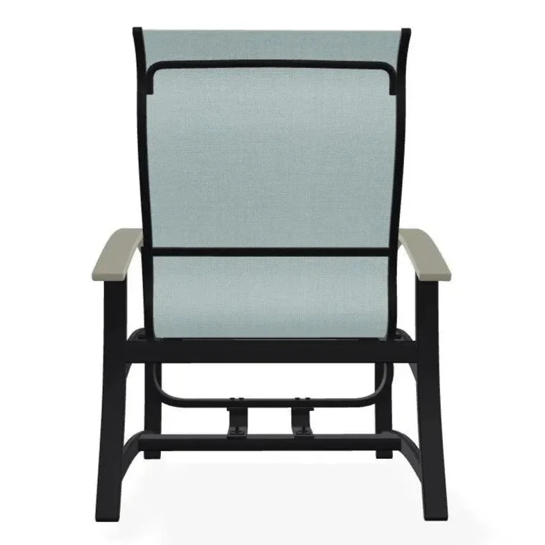 Belle Isle Multi - Position Polymer Armed Dining Chair - LOOMLAN - Telescope - Outdoor Dining Chairs