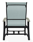 Belle Isle Multi - Position Polymer Armed Dining Chair - LOOMLAN - Telescope - Outdoor Dining Chairs