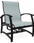 Belle Isle Multi - Position Polymer Armed Dining Chair - LOOMLAN - Telescope - Outdoor Dining Chairs