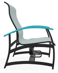 Belle Isle Multi - Position Polymer Armed Dining Chair - LOOMLAN - Telescope - Outdoor Dining Chairs