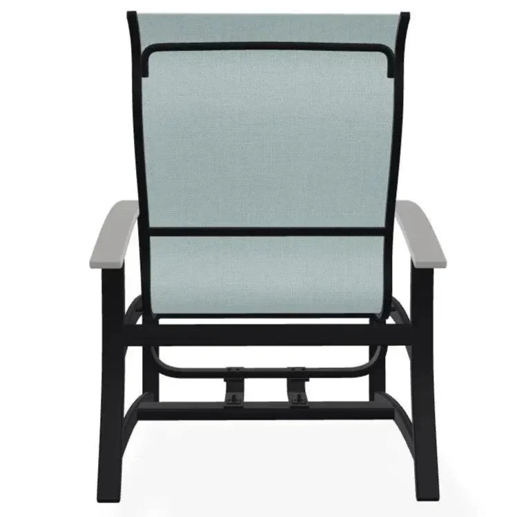 Belle Isle Multi - Position Polymer Armed Dining Chair - LOOMLAN - Telescope - Outdoor Dining Chairs