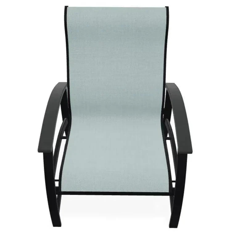 Belle Isle Multi - Position Polymer Armed Dining Chair - LOOMLAN - Telescope - Outdoor Dining Chairs