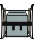 Belle Isle Multi - Position Polymer Armed Dining Chair - LOOMLAN - Telescope - Outdoor Dining Chairs