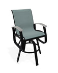 Belle Isle Sling Balcony Height Swivel Arm Chair - LOOMLAN - Telescope - Outdoor Accent Chairs