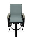 Belle Isle Sling Balcony Height Swivel Arm Chair - LOOMLAN - Telescope - Outdoor Accent Chairs