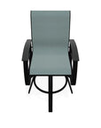 Belle Isle Sling Balcony Height Swivel Arm Chair - LOOMLAN - Telescope - Outdoor Accent Chairs