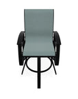 Belle Isle Sling Balcony Height Swivel Arm Chair - LOOMLAN - Telescope - Outdoor Accent Chairs