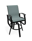 Belle Isle Sling Balcony Height Swivel Arm Chair - LOOMLAN - Telescope - Outdoor Accent Chairs