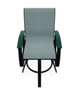 Belle Isle Sling Balcony Height Swivel Arm Chair - LOOMLAN - Telescope - Outdoor Accent Chairs