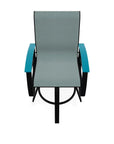 Belle Isle Sling Balcony Height Swivel Arm Chair - LOOMLAN - Telescope - Outdoor Accent Chairs