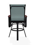 Belle Isle Sling Balcony Height Swivel Arm Chair - LOOMLAN - Telescope - Outdoor Accent Chairs