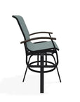 Belle Isle Sling Balcony Height Swivel Arm Chair - LOOMLAN - Telescope - Outdoor Accent Chairs