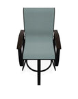 Belle Isle Sling Balcony Height Swivel Arm Chair - LOOMLAN - Telescope - Outdoor Accent Chairs