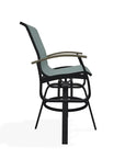 Belle Isle Sling Balcony Height Swivel Arm Chair - LOOMLAN - Telescope - Outdoor Accent Chairs
