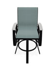 Belle Isle Sling Balcony Height Swivel Arm Chair - LOOMLAN - Telescope - Outdoor Accent Chairs