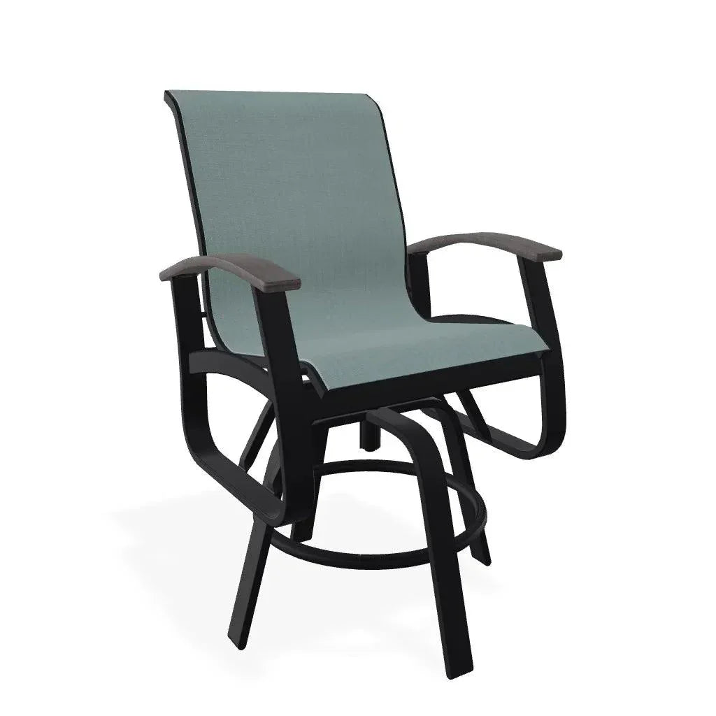 Telescope Belle Isle Sling Balcony Height Swivel Arm Chair