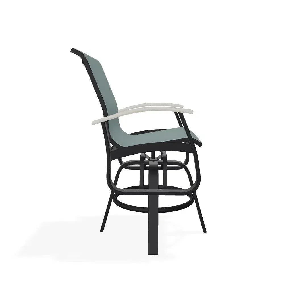 Telescope Belle Isle Sling Balcony Height Swivel Arm Chair