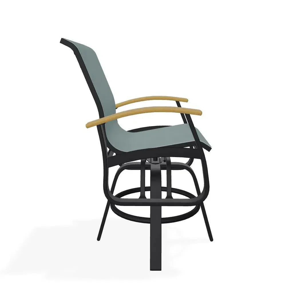 Telescope Belle Isle Sling Balcony Height Swivel Arm Chair