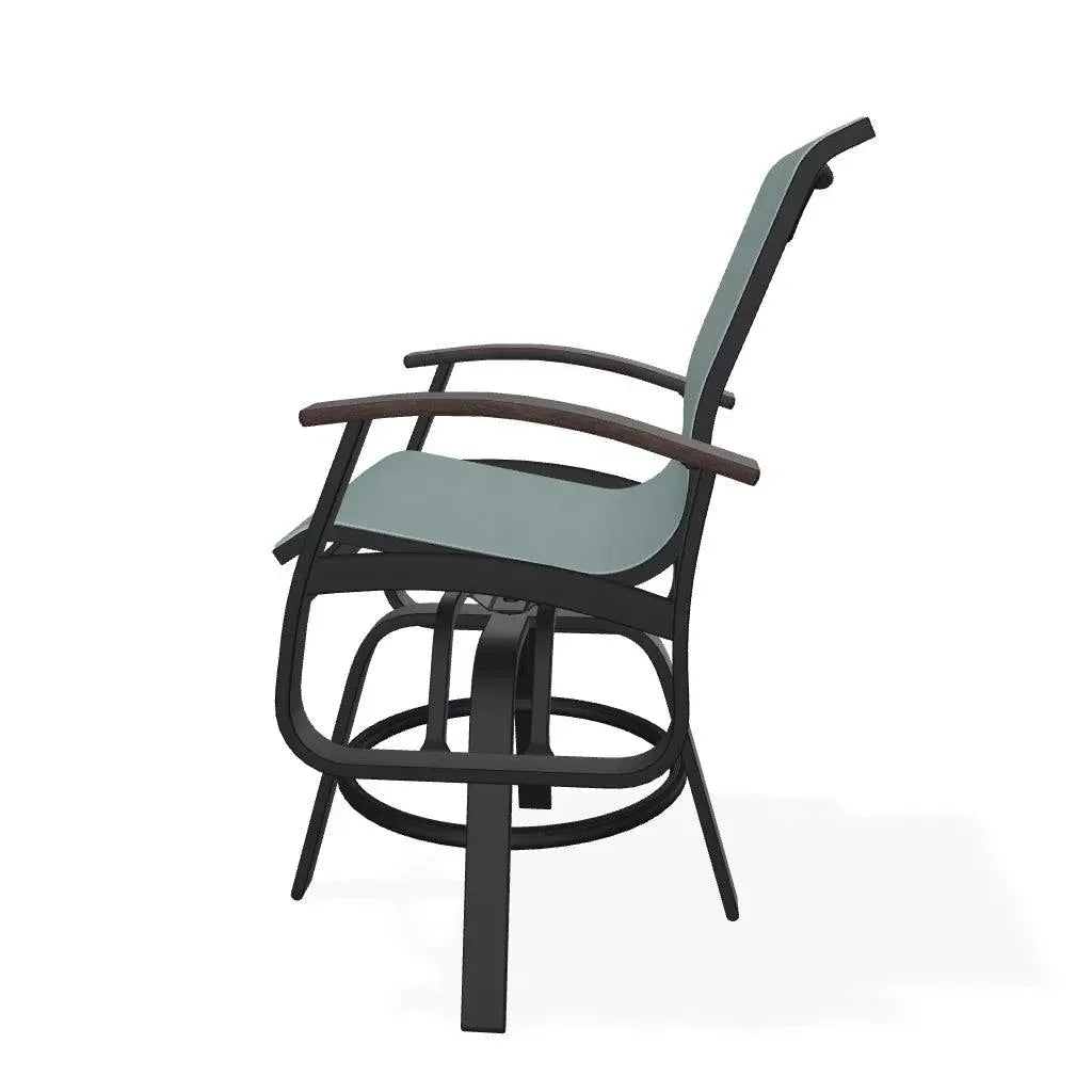 Telescope Belle Isle Sling Balcony Height Swivel Arm Chair