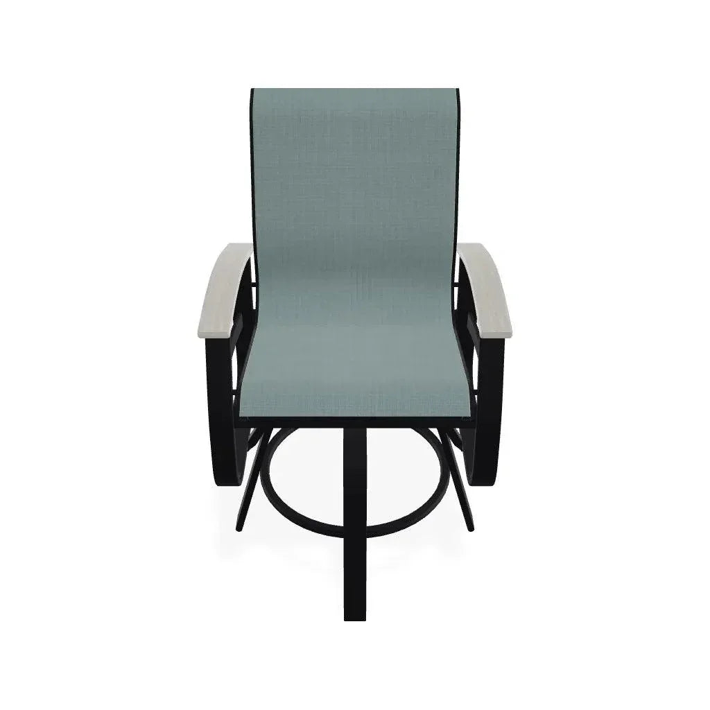 Telescope Belle Isle Sling Balcony Height Swivel Arm Chair