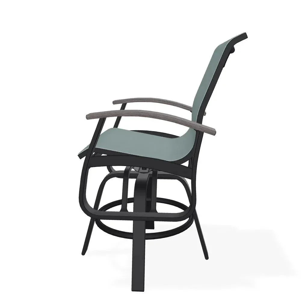 Telescope Belle Isle Sling Balcony Height Swivel Arm Chair