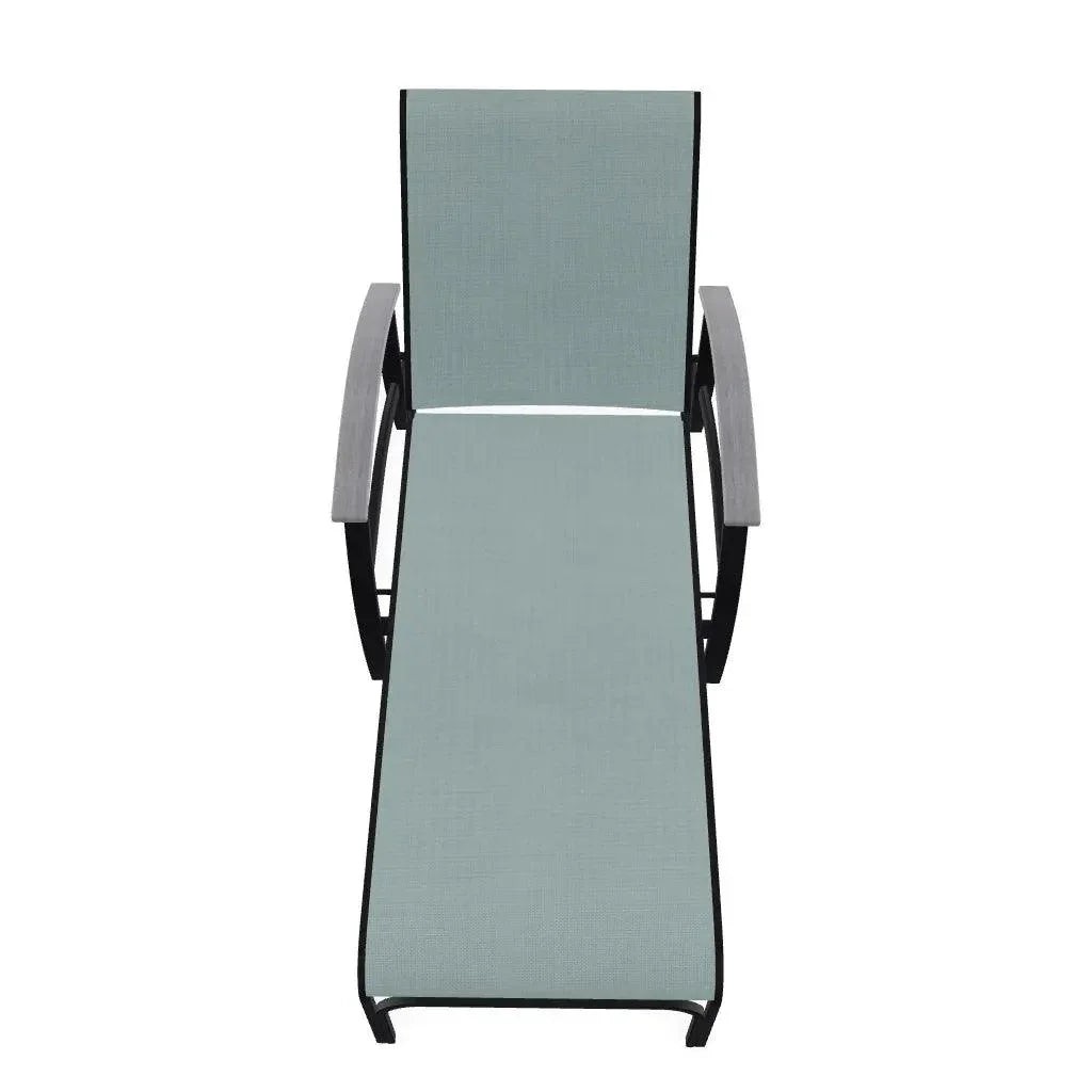 Belle Isle Sling Lay - Flat Polymer Arms Chaise - LOOMLAN - Telescope - Outdoor Chaises