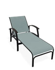 Belle Isle Sling Lay - Flat Polymer Arms Chaise - LOOMLAN - Telescope - Outdoor Chaises