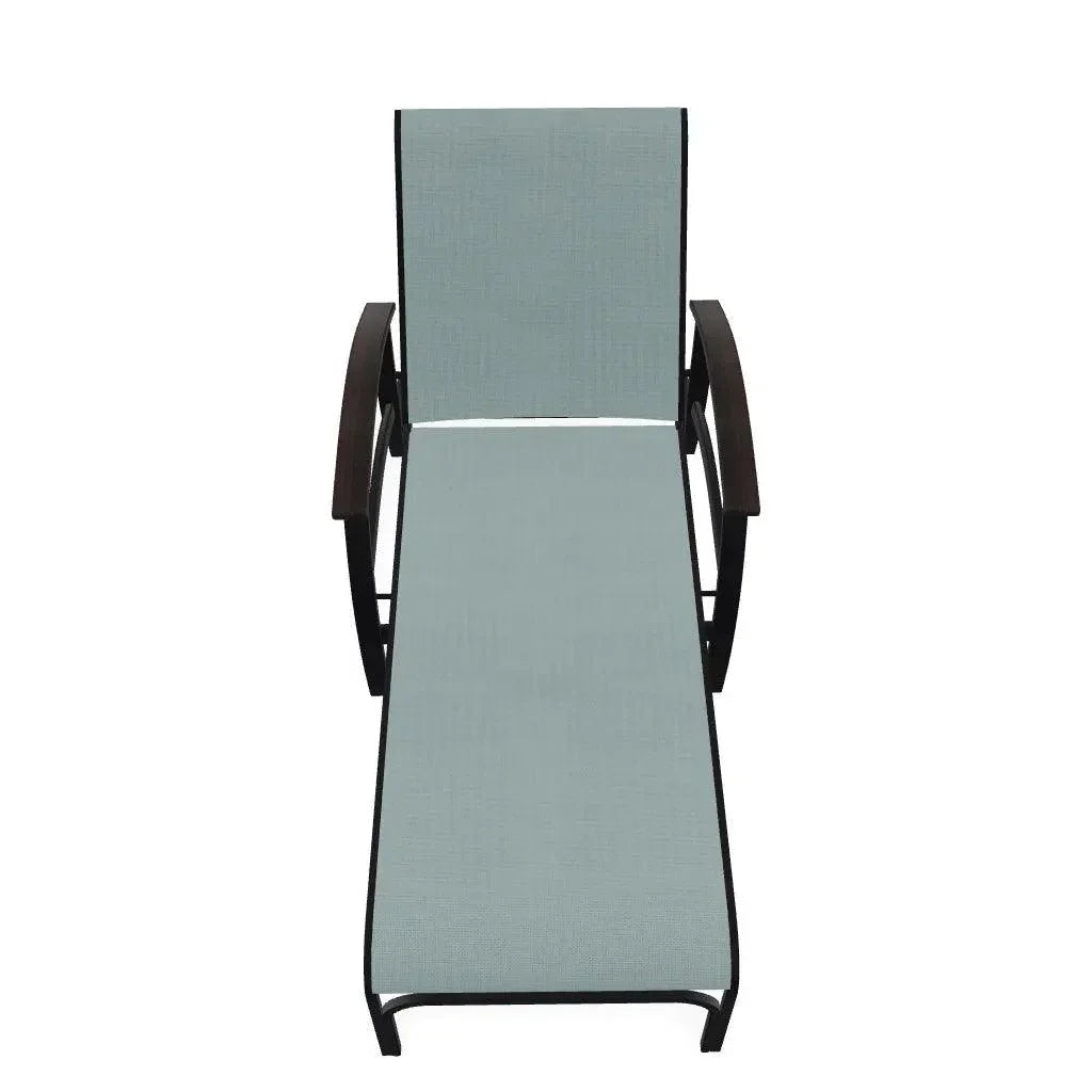 Belle Isle Sling Lay - Flat Polymer Arms Chaise - LOOMLAN - Telescope - Outdoor Chaises