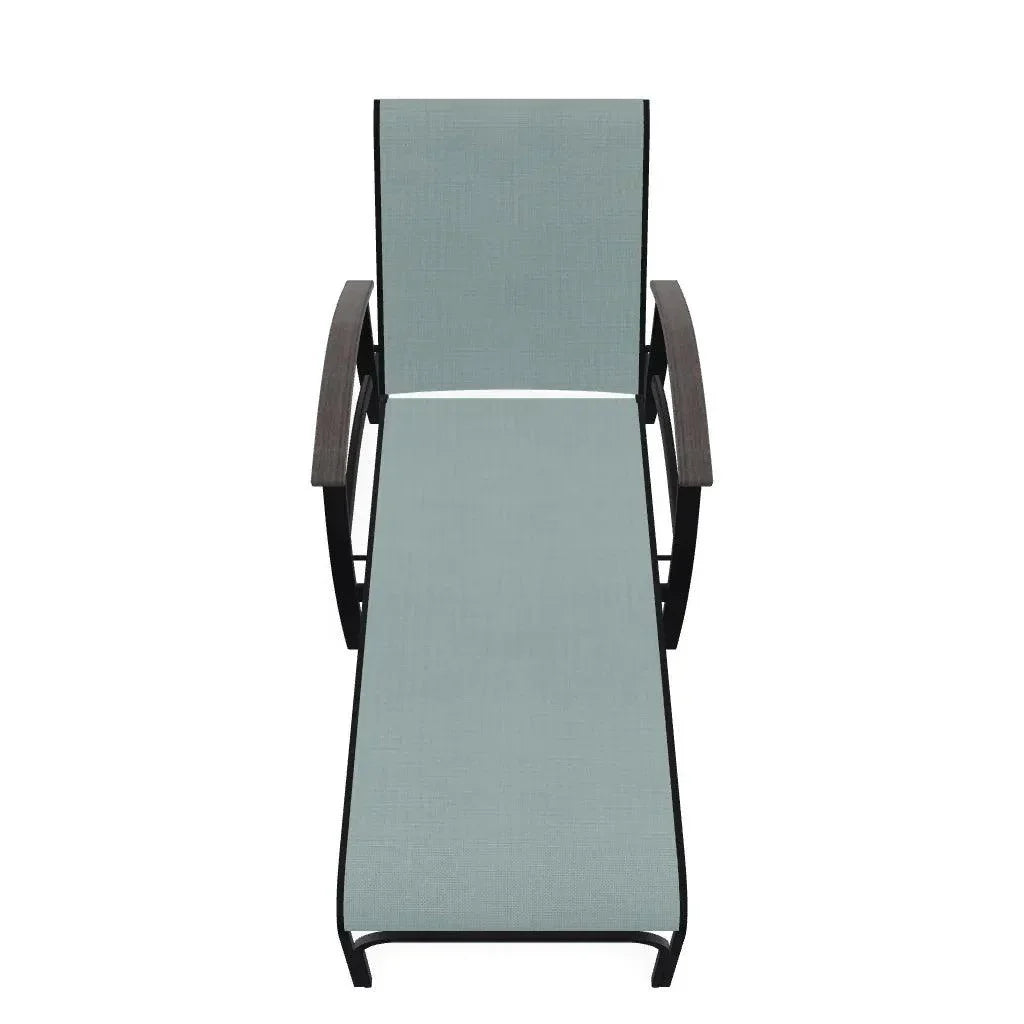 Belle Isle Sling Lay - Flat Polymer Arms Chaise - LOOMLAN - Telescope - Outdoor Chaises