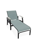 Belle Isle Sling Lay - Flat Polymer Arms Chaise - LOOMLAN - Telescope - Outdoor Chaises
