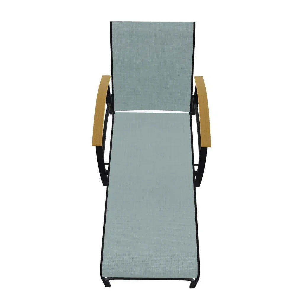 Belle Isle Sling Lay - Flat Polymer Arms Chaise - LOOMLAN - Telescope - Outdoor Chaises
