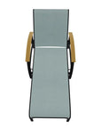 Belle Isle Sling Lay - Flat Polymer Arms Chaise - LOOMLAN - Telescope - Outdoor Chaises