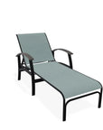 Belle Isle Sling Lay - Flat Polymer Arms Chaise - LOOMLAN - Telescope - Outdoor Chaises