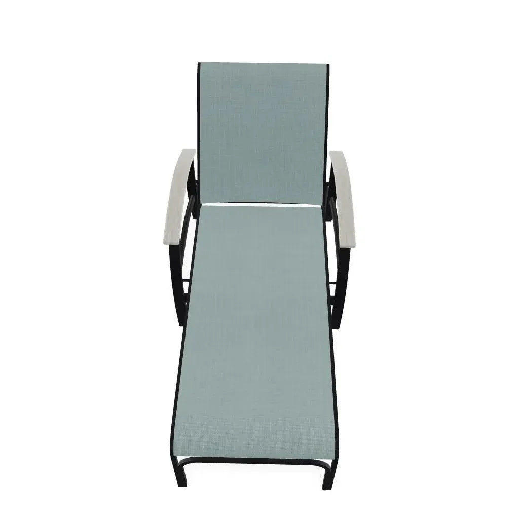 Belle Isle Sling Lay - Flat Polymer Arms Chaise - LOOMLAN - Telescope - Outdoor Chaises