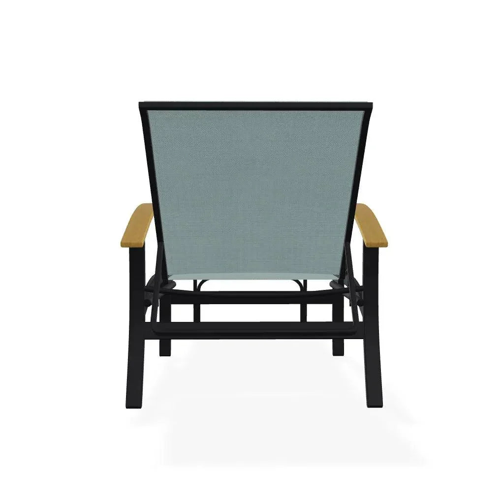 Belle Isle Sling Lay - Flat Polymer Arms Chaise - LOOMLAN - Telescope - Outdoor Chaises