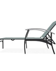 Belle Isle Sling Lay - Flat Polymer Arms Chaise - LOOMLAN - Telescope - Outdoor Chaises