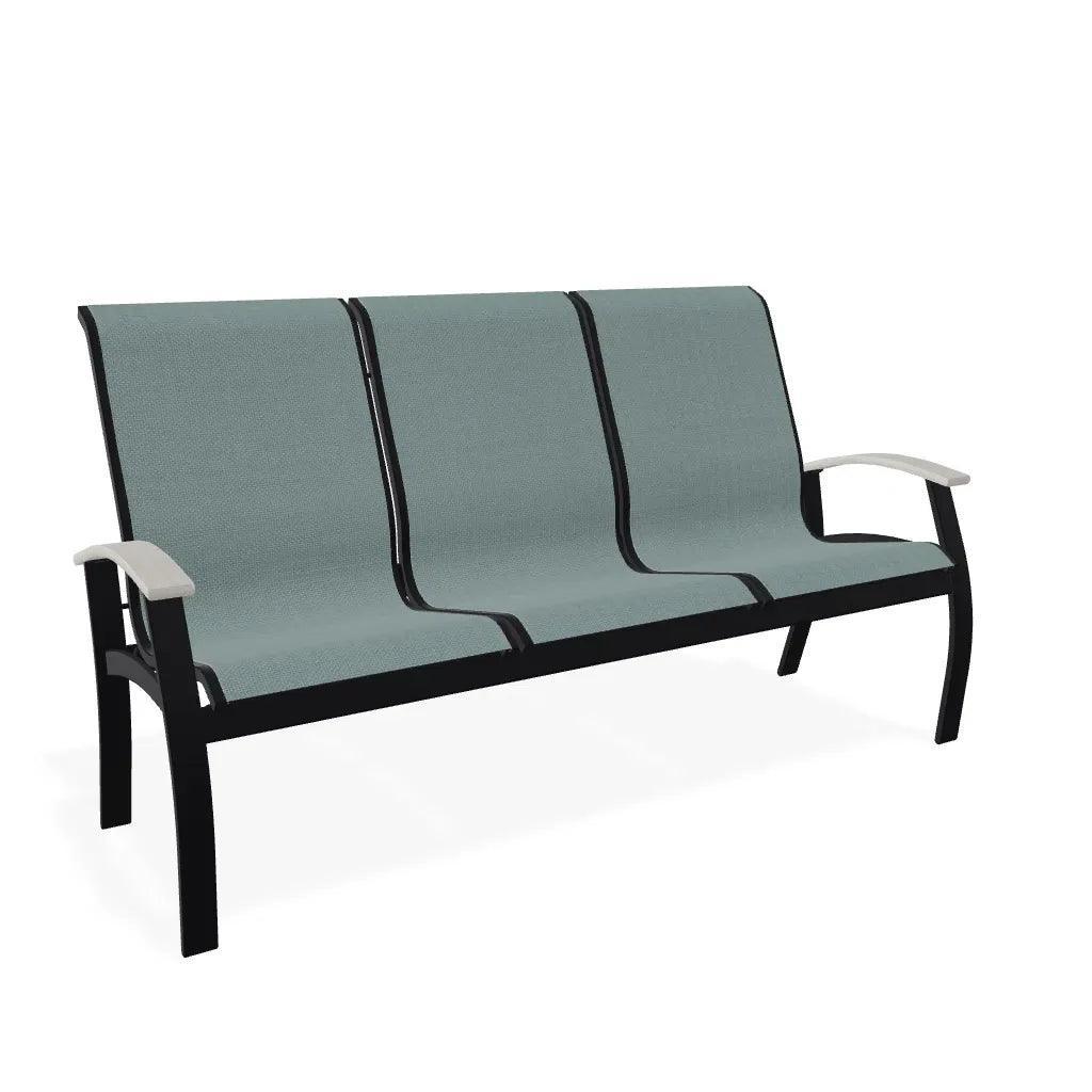 Belle Isle Sling Marine Grade Polymer Arms 3 - Seat Sofa - LOOMLAN - Telescope - Outdoor Sofas &amp; Loveseats