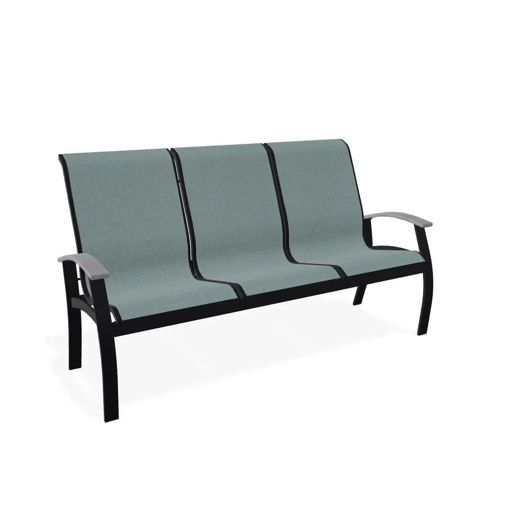 Belle Isle Sling Marine Grade Polymer Arms 3 - Seat Sofa - LOOMLAN - Telescope - Outdoor Sofas &amp; Loveseats