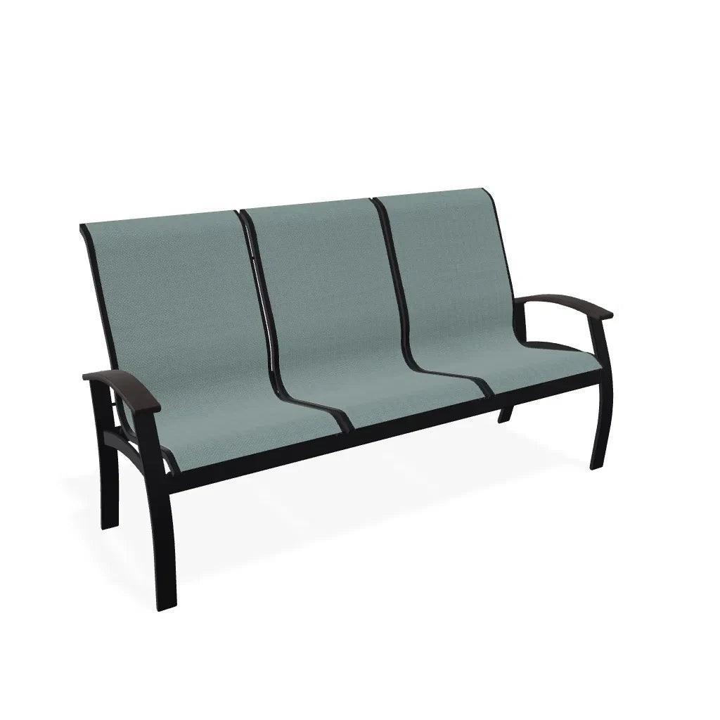Belle Isle Sling Marine Grade Polymer Arms 3 - Seat Sofa - LOOMLAN - Telescope - Outdoor Sofas &amp; Loveseats